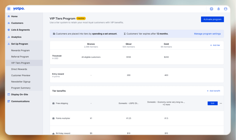 Intermediate table concept version 2 with refined UX decisions