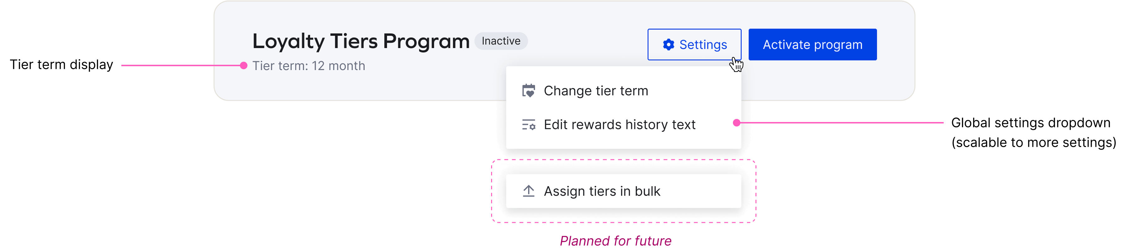 Global settings and cell editing interface overview