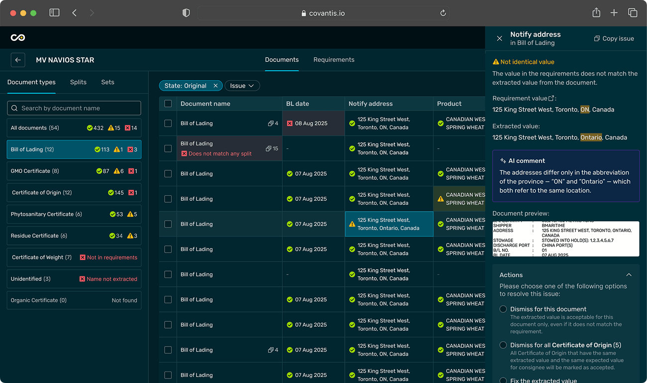 Covantis QuickDocs AI-first docs management platform MVP preview